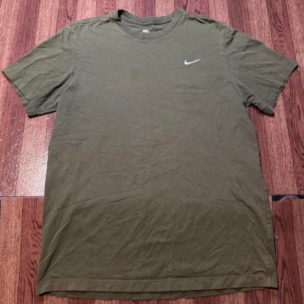 Nike Khaki Green Swoosh Retro Tech Sportswear Train Shirt Medium